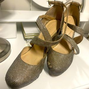 Chunky glitter heel